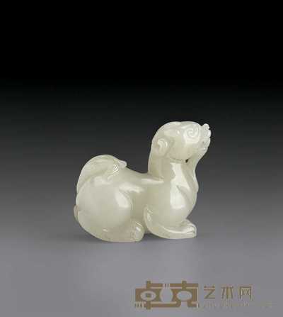 清 玉瑞兽 5×5cm
